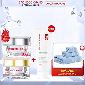 Bộ kem dưỡng ngày và đêm: Kem ban ngày 5 trong 1 (30ml) + Kem ban đêm (30g) giúp dưỡng ẩm, nâng tông, sáng da, làm mờ vết thâm, sạm, nám