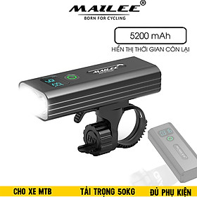 Đèn Pha Xe Đạp Chiếu Sáng Cao Cấp Chống Nước BC30/FX4 Gắn Ghi-Đông Siêu Sáng Sạc Điện Type-C Có Đồng Hồ Hiển Thị Thời Gian Lượng Pin Có Hỗ trợ Sạc Khẩn Cấp - Mai Lee - Chỉ Đèn BC30