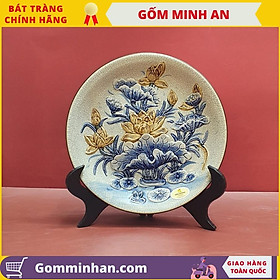 Mâm Bồng Thờ Đĩa Bồng Thờ Đĩa Bày Ngũ Quả Gốm Men Rạn Đắp Nổi Cao Cấp Nghệ Nhân Bát Tràng- Gốm Minh An- Đồ Thờ Đẹp