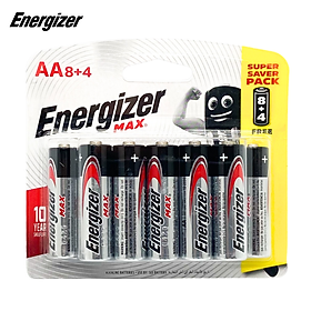 Hình ảnh Pin Max 8 + 4 Viên Energizer E91 BP8+4 AA