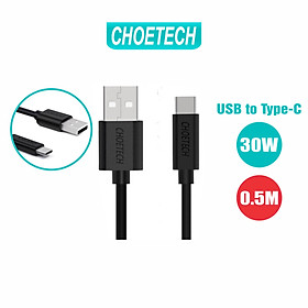 Dây Cáp Sạc Điện Thoại USB to USB Type C 30W Dài 0.5M Đến 2M CHOETECH AC0001/AC0002/AC0003 - Hàng Chính Hãng