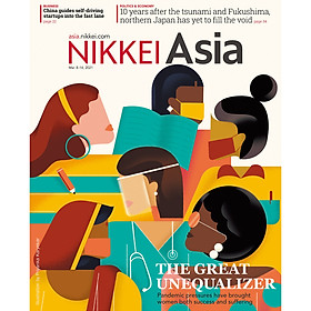 Hình ảnh Nikkei Asian Review: Nikkei Asia - 2021: THE GREAT UNEQUALIZER - 10.21, tạp chí kinh tế nước ngoài, nhập khẩu từ Singapore
