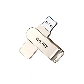 
Ổ đĩa flash di động tốc độ cao Dung lượng lớn cho máy tính xách tay PC USB EAGET F60 64GB Metal U Disk USB3.1-Màu Vàng-Size