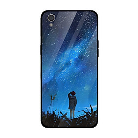 Ốp lưng dành cho điện thoại Oppo R in họa tiết Cô gái nhỏ ngắm những vì sao trên bầu trời đêm