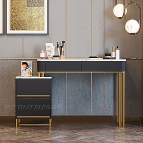 Mua Bộ bàn trang điểm cao cấp Vanity  mặt đá Ceramic  chân inox mạ  có 4 ngăn kéo – EL-TD11