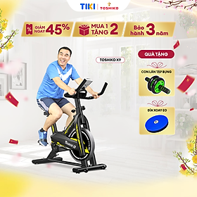 Hình ảnh Review Xe đạp tập thể dục thể thao, gym, fitness tại nhà Toshiko X9 - giúp tăng cơ, giảm mỡ hiệu quả