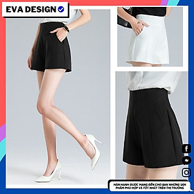 Quần đùi nữ ống rộng Eva design , quần short nữ lưng cao mặc nhà có bigsize