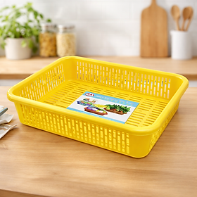 Rổ nhựa chữ nhật có quai 41 x 27 x 14 cm Chấn Thuận Thành đựng đồ, đựng thực phẩm, rau củ, đa năng tiện dụng hàng Việt Nam Chất Lượng Cao (RCN4120-Q) nhiều màu