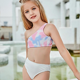 2021 Bé Gái Mùa Hè Cho Bé Hở Lưng Bãi Biển Đồ Bơi Bơi Trang Phục Bikini Trẻ Em Kid Đồ Bơi Áo Tắm Nữ Hai Mảnh - 140