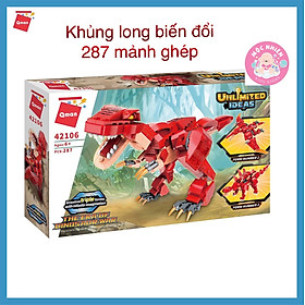 Đồ Chơi Lắp Ráp Kiểu Lego Qman 42106 Khủng Long Biến Đổi 287 Mảnh Ghép