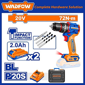 Mua MÁY KHOAN BÚA NHỎ GỌN KHÔNG CHỔI THAN DÙNG PIN 20V-72NM WADFOW WCDP7281 - HÀNG CHÍNH HÃNG