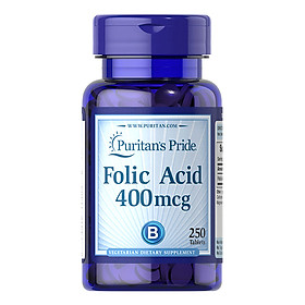 Thực Phẩm Chức Năng - Viên Uống Ngăn Ngừa Thiếu Máu Puritan'S Pride Folic Acid 400Mcg (250 Viên)