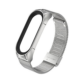 Dây đeo thay thế cho Xiaomi Miband 3 và 4 kiểu Transformer chất liệu kim loại kiểu dáng thời trang năng động MB06 (Hàng nhập khẩu)