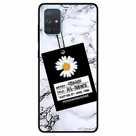 Ốp lưng in cho Samsung A71 Mẫu Cúc Nền Đá