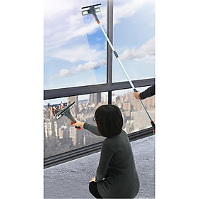 Mua Cây lau kính thông minh cán dài 1 75m tặng kèm bông lau dự phòng- Chổi lau vệ sinh kính kèm bình xịt