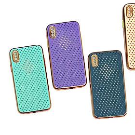 Mua Ốp dẻo tản nhiệt có lỗ thoáng khí viền xi màu cực đẹp bảo vệ camera dành cho điện thoại iPhone X