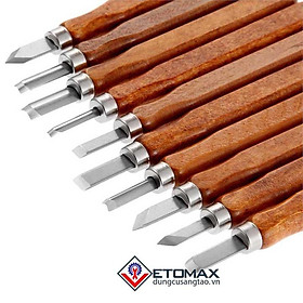 Mua Bộ 10 dao khắc  đục tiện gỗ đa năng cao cấp