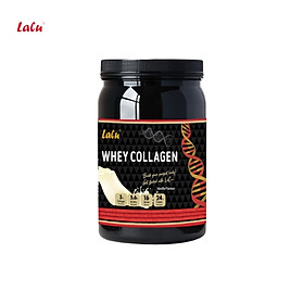 Thực phẩm bổ sung Lacu Whey Collagen vị vani Hỗ trợ chống lão hoá - Hộp 500g Hàng chính hãng nhập khẩu nguyên hộp