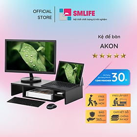 Hình ảnh Kệ để bàn gỗ hiện đại SMLIFE Akon | Gỗ MDF dày 17mm chống ẩm | D60xR25xC13cm