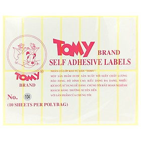 Bộ 2 Giấy Dán Tomy No.104 - Mẫu 1 - Miếng Dán Lớn