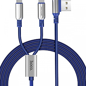 CÁP SẠC 2 ĐẦU LIGHTNING VÀ MICRO USB HOCO U17