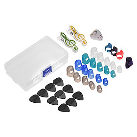 Bộ Phụ Kiện Cho Đàn Ghita Gồm Bảo Vệ Tay (20 Cái) + Guitar Picks (10 Cái) +Thumb Và Finger Picks (4 Cái)