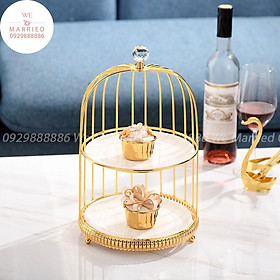 Mua Khay Bánh 2 Tầng Đĩa Sứ Trắng