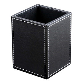 Luxury Business Leather Pen Holder Pen Pot Desktop Organizer Box Gift