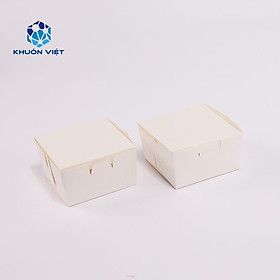 Hộp giấy đựng bánh hamburger - Gói 50 hộp giấy trơn