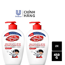 Combo 2 Nước Rửa Tay Lifebuoy 450g Bảo Vệ Vượt Trội 10 Giúp Sạch Khuẩn Và