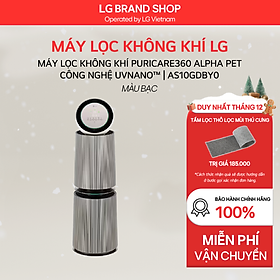 Máy lọc không khí PuriCare360 Alpha PET Công nghệ UVnano - AS10GDBY0.ABAE - Hàng Chính Hãng