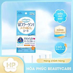 Khăn Giấy Tẩy Trang Dưỡng Ẩm Bổ Sung Collagen Kosé Softymo Cleansing Sheet C (52 miếng)