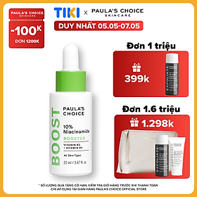 Tinh chất thu nhỏ lỗ chân lông Paula's Choice 10% Niacinamide Booster 20ml