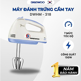 Mua Máy đánh trứng Daewoo DWHM-318 công suất 150w kèm qua đánh inox - Hàng chính hãng