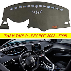 [  Peugeot 3008 - 5008 ] Thảm taplo da cacbon,vân gỗ, da lộn, da pu mới nhất, chuẩn form