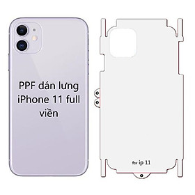 PPF miếng dán mặt lưng cho iPhone X 11 12 13 14 Pro Max Mini Plus full viền