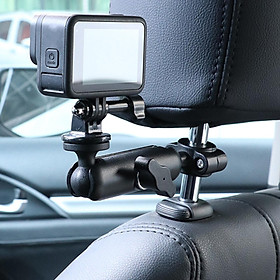 Car Headrest Mount, Car Phone Mount for Back Seat Bracket for iPad Tablet - Black