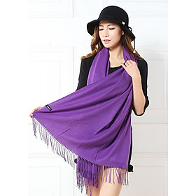 Khăn choàng cổ cashmere một màu 02