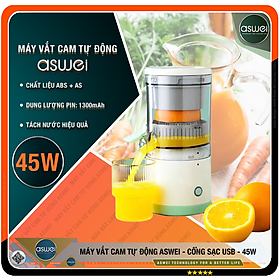 Mua Máy Vắt Cam ASWEI - Máy Ép Cam Tự Động ASWEI - Máy Ép Trái Cây ASWEI - Pin Sạc USB - Dung Tích 0.8L - Công Suất 45W - Hàng Chính Hãng ASWEI