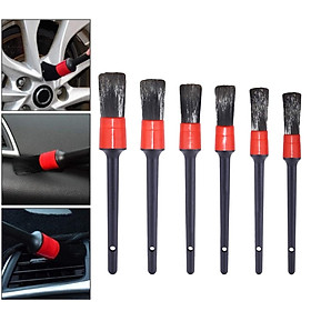 Car Detailing Brush Set, 6-Pack for Clean Interiors Or Exteriors, Wheels, Tires, Engine, Leather Seats, Kit D