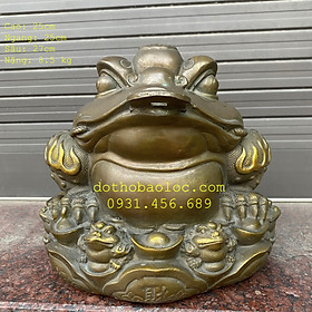 Mua Thiềm Thừ ngồi trên chín Cóc Vàng bằng đồng cao 25cm – Cóc 3 chân