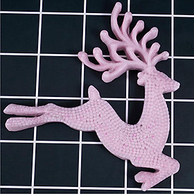 DIY Christmas Elk Pendant Ornaments Mold Resin Casting Craft Mould Handmade Party Fondant Cake Chocolate Sugarcraft Mold 15x14cm