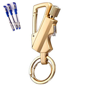 Mua Bật lửa xăng kiêm móc khóa cao cấp  Tặng kèm bộ 3 bút bi nước cao cấp