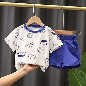 BT10 Size80-120 Bộ áo thun bé trai sét áo thun ngắn tay và quần đùi cho bé Thời trang trẻ Em hàng quảng châu