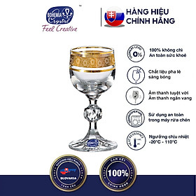 Mua Bộ 2 ly uống rượu mạnh pha lê 050 ml Bohemia Tiệp Khắc mạ vàng 24 k
