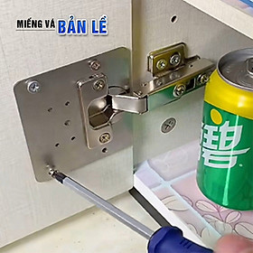 Mua Miếng vá sửa chữa bản lề tủ bếp  tủ quần áo  các loại cánh tủ  thép không gỉ Tặng kèm 4 ốc chuyên dụng – Dan House