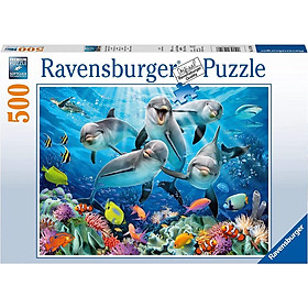 Tranh ghép Ravensburger Dolphins 500 miếng Jigsaw Puzzle