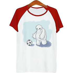 Áo thun tay màu Baymax chơi banh ATFF012