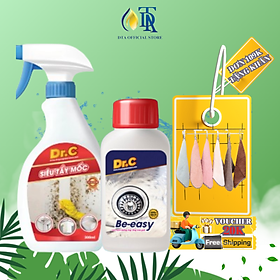 Combo Bột Thông Cống Cực Mạnh,Tẩy Lồng Máy Giặt,Thông Bồn Cầu Be-easy+Tẩy Mốc Quần Áo,Tẩy Mốc Tường,Tẩy Mốc Gioăng Cao Su Máy Giặt Dr.C