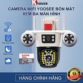 Mua Camera Yoosee Ngoài Trời F50 3 MẮT MÁY BAY ĐỘC LẬP  Xoay 3 Mắt Cùng Lúc Đa Chiều  Đầy Đủ Tính Năng  Hàng Nhập Khẩu